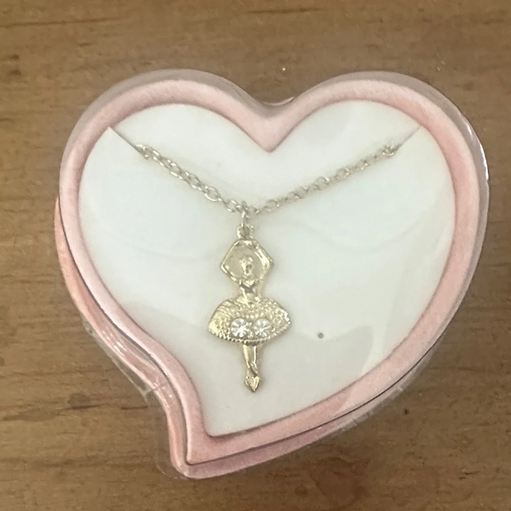 Vintage Gold Toned Ballerina 18” Necklace